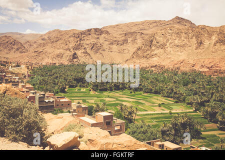 Stadt im Dades Tal, Marokko Stockfoto