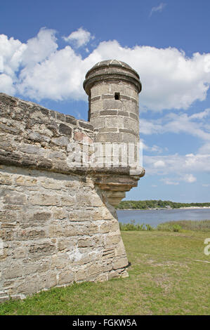 Fort Matanzas, spanischen koloniale Außenposten, am Ufer des Flusses südlich von St. Augustine, Florida Stockfoto