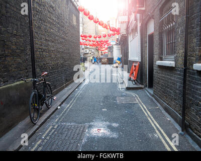 Laternen von Chinese New Year in Chinatown Stockfoto