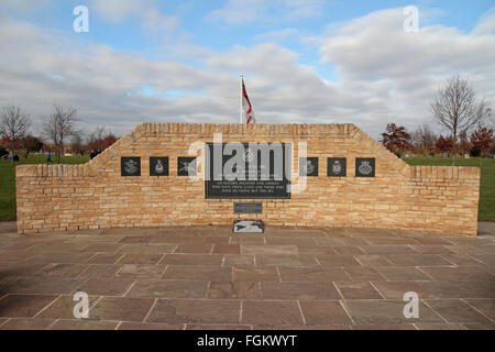 Gedenkstätte an der South Atlantic Task Force (Falkland-Inseln Krieg 1982) am National Memorial Arboretum, Alrewas, UK Stockfoto