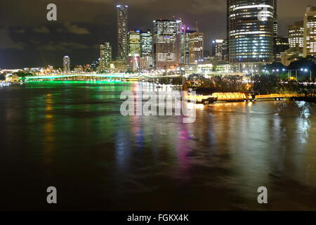 Nachschlagen von Goodwill Bridge, Victoria Bridge, Brisbane Stockfoto