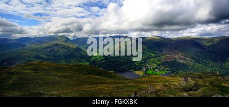 Grisedale, Glenridding über Lakelandpoeten Stockfoto