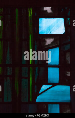 Coventry Cathedral Baptisterium Fenster, einzelne Scheibe. Stockfoto