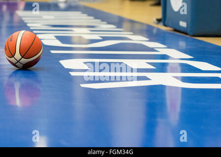 Manchester, UK. 20. Februar 2016. Team GB Frauen Vs Albanien im qualifying Runde für EuroBasket Frauen 2017 bei Belle Vue Manchester. Basketball der Manchester Belle Vue Arena. Bildnachweis: Pmgimaging/Alamy Live-Nachrichten Stockfoto