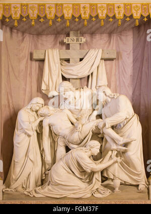 Rom, Italien - 25. März 2015: Die Ablagerung von dem Kreuz Skulptur von Wilhelm Theodor Achtermann (1799-1884). Stockfoto