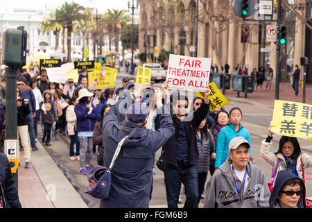San Francisco, USA. 20. Februar 2016. Gleichbehandlung für alle Ehre: Alexander Zhu/Alamy Live-Nachrichten Stockfoto