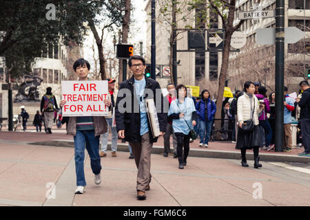 San Francisco, USA. 20. Februar 2016. Gleichbehandlung für alle Ehre: Alexander Zhu/Alamy Live-Nachrichten Stockfoto