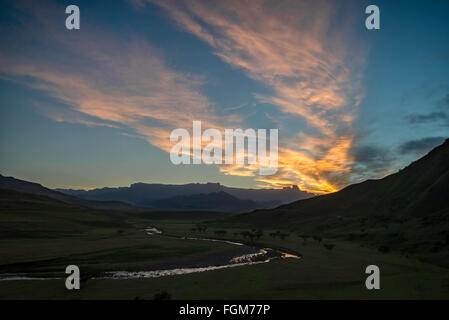 Drakensberg Amphitheater in Südafrika Stockfoto