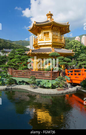 Pagode in Nan Lian Garden zu Nonnenkloster Chi Lin, Diamond Hill, Kowloon, Hong Kong Stockfoto