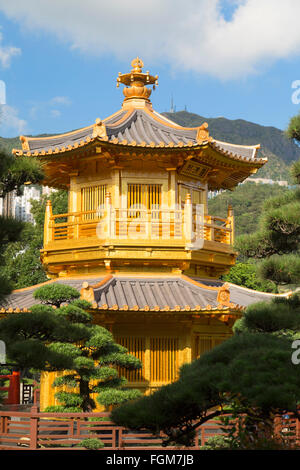 Pagode in Nan Lian Garden zu Nonnenkloster Chi Lin, Diamond Hill, Kowloon, Hong Kong Stockfoto