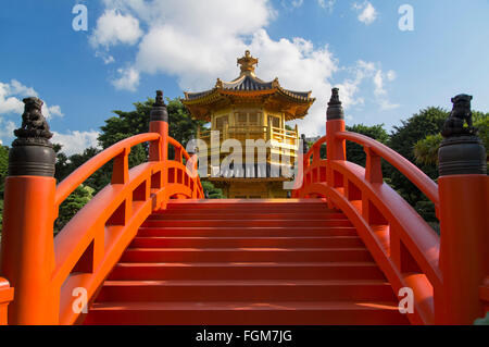 Pagode in Nan Lian Garden zu Nonnenkloster Chi Lin, Diamond Hill, Kowloon, Hong Kong Stockfoto