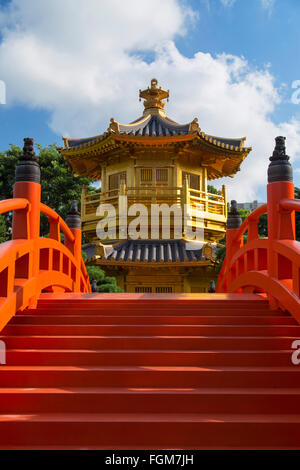 Pagode in Nan Lian Garden zu Nonnenkloster Chi Lin, Diamond Hill, Kowloon, Hong Kong Stockfoto
