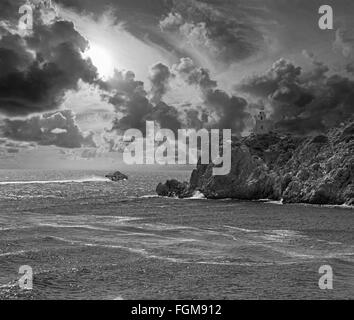 Der Leuchtturm von griechischen Insel Ios in der Cyclades Gruppe in der Ägäis Stockfoto