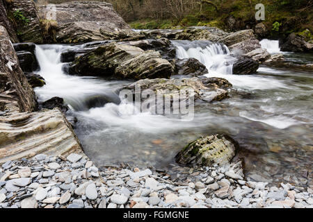 Wasserfälle in der Rheidol Tal, Ceredigion, Wales Stockfoto