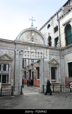 Scuola Grande San Giovanni Evangelista, Calle Fianco De La Scuola, SanPolo, Venedig, Veneto, Italien, Adria, Europa Stockfoto