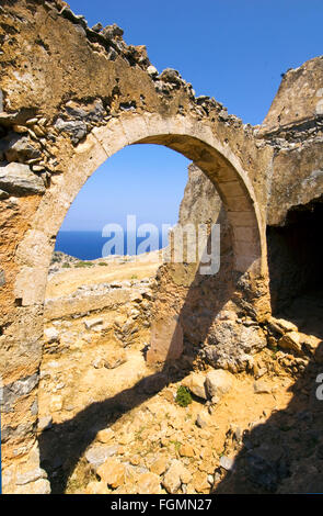 Griechenland, Kreta, Bei Chania, Akrotiri-Halbinsel, Ruinen bin Weg Zum Kloster Katholikou, Bei der Bärenhöhle Stockfoto