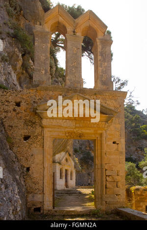 Griechenland, Kreta, Bei Chania, Akrotiri-Halbinsel, Das Verlassene Kloster Katholikou. Stockfoto