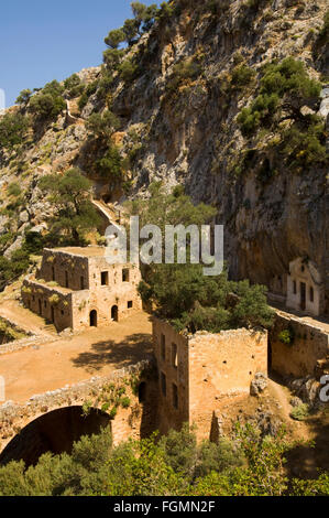 Griechenland, Kreta, Bei Chania, Akrotiri-Halbinsel, Das Verlassene Kloster Katholikou. Stockfoto