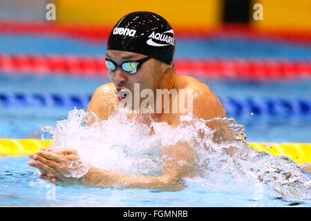 Kosuke Kitajima, 21. Februar 2016 - Schwimmen: KONAMI OPEN 2016 Men 200 m Brustschwimmen Finale am internationalen Pool Tatsumi, Tokio, Japan. (Foto von Sho Tamura/AFLO SPORT) Stockfoto