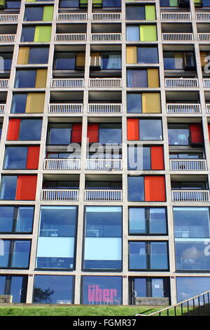 Regenerierte Wohnungen auf der Park Hill-Wohnsiedlung in Sheffield, England UK Stockfoto