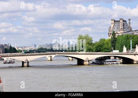 Pont Royal Brücke über den Fluss Seine, Paris, Frankreich Stockfoto