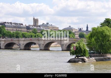 Le Pont Neuf über die seine, Paris, Frankreich Stockfoto