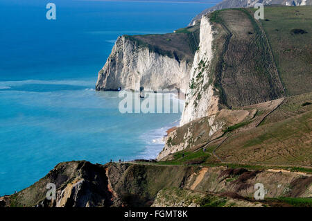 Bat und Swyre Head in der Nähe von Durdle Dor, Dorset, Großbritannien Stockfoto