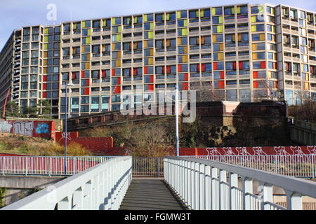 Regenerierte Wohnungen am Park Hill-Wohnsiedlung in Sheffield, Yorkshire England UK Stockfoto