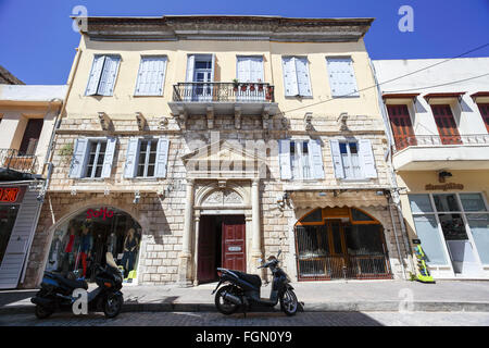 Eines der vielen Beispiele der venezianischen Architektur in Rethymnon auf der Insel Kreta. Stockfoto