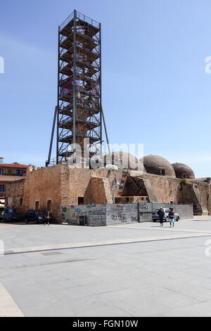 Das Nerantze oder Gazi Hussein Moschee in Rethymnon. Stockfoto