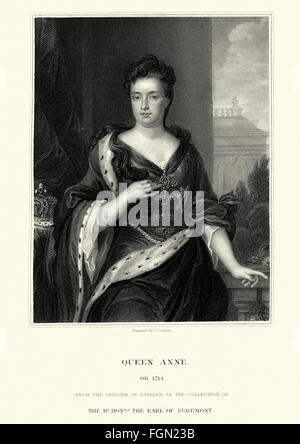 Porträt von Anne, Königin von Großbritannien 1665 bis 1714 Stockfoto