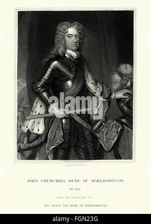 Porträt von John Churchill, 1. Duke of Marlborough 1650 bis 16. Juni 1722 ein englischer Soldat und Staatsmann, dessen Karriere t überspannt, Stockfoto