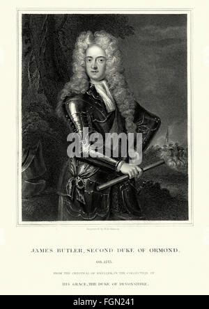 Porträt von James Butler, 2. Duke of Ormonde 1665 1745 ein irischer Staatsmann und Soldat. Stockfoto