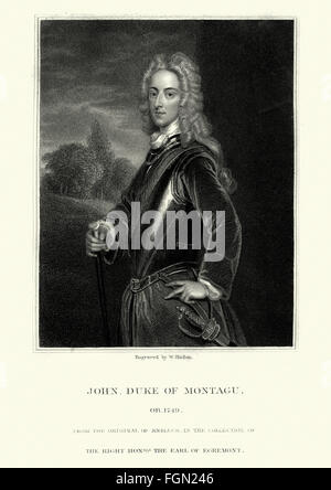 Porträt von John Montagu, 2. Herzog von Montagu 1690 bis 1749. Stockfoto