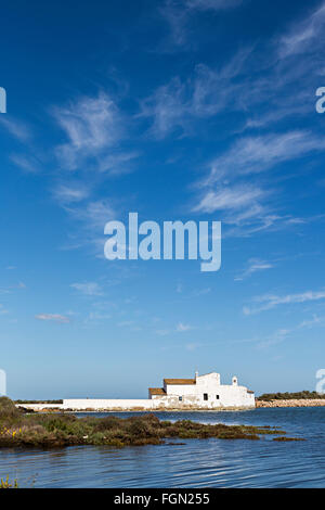 Moinho de Mare, Tidal Mill, Quinta de Marim, natürlichen Park Ria Formosa, Algarve, Portugal Stockfoto