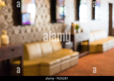 Abstrakte Hotel lobby der Hintergrund jedoch unscharf Stockfoto