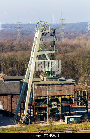 Ehemalige Kohle Bergwerk Ewald in Herten, Deutschland, Grube geschlossen Kohlebergwerk, heute ein Industriedenkmal-Park, Stockfoto