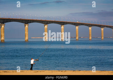 Brücke von La Rochelle, Ile de Ré, Charente-Maritime-Frankreich Stockfoto