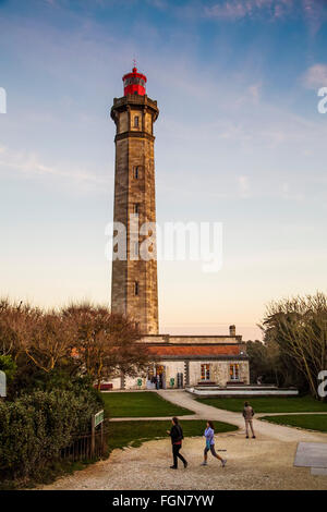 Leuchtturm Phare des Baleines, Saint Clement des Baleines. Ile de Ré-Charente-Maritime-Frankreich Stockfoto