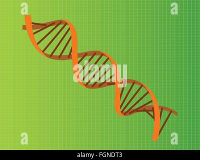 DNA-Strang orange Abbildung Stock Vektor