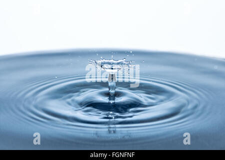 Schöner Spritzer Wasser fallen. Frieren Aktion ein Stockfoto