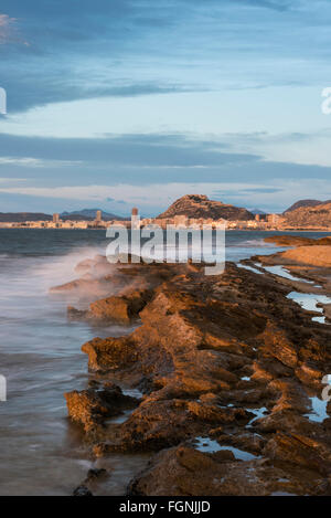 Cabo de las Huertas, felsige Küste, Alicante, spanien Stockfoto