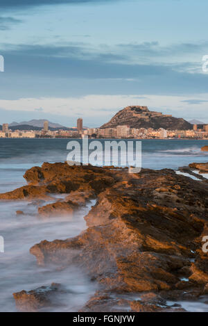 Cabo de las Huertas, felsige Küste, Alicante, spanien Stockfoto