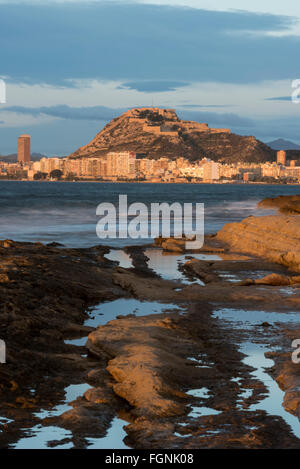 Cabo de las Huertas, felsige Küste, Alicante, spanien Stockfoto