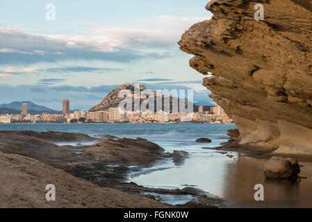 Cabo de las Huertas, felsige Küste, Alicante, spanien Stockfoto