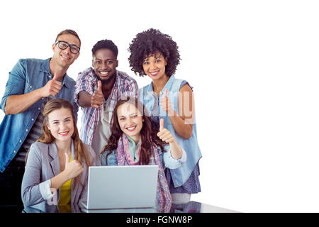 Zusammengesetztes Bild der Mode-Studenten arbeiten im team Stockfoto