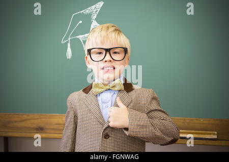Zusammengesetztes Bild der Graduierung Hut Vektor Stockfoto