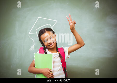Zusammengesetztes Bild der Graduierung Hut Vektor Stockfoto