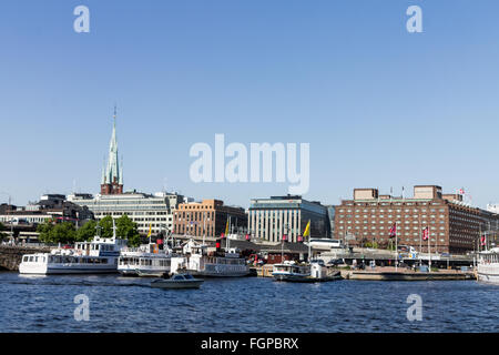 Historische Gebäude Ridarfjarden, Stockholm Schweden Stockfoto