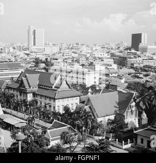 Geographie / Reisen, Thailand, Krung Thep, Stadtblick, Blick vom 'Golden Mount' Tempel, um 1972, Additional-Rights-Clearences-not available Stockfoto